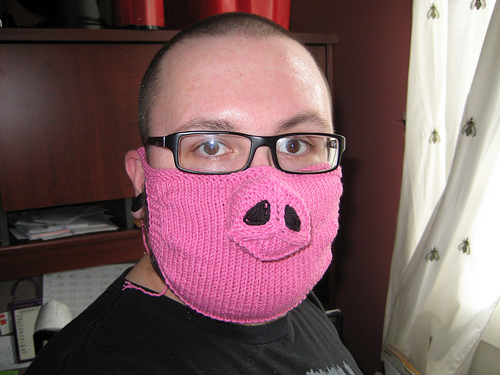 Swine Flu Knitted Mask